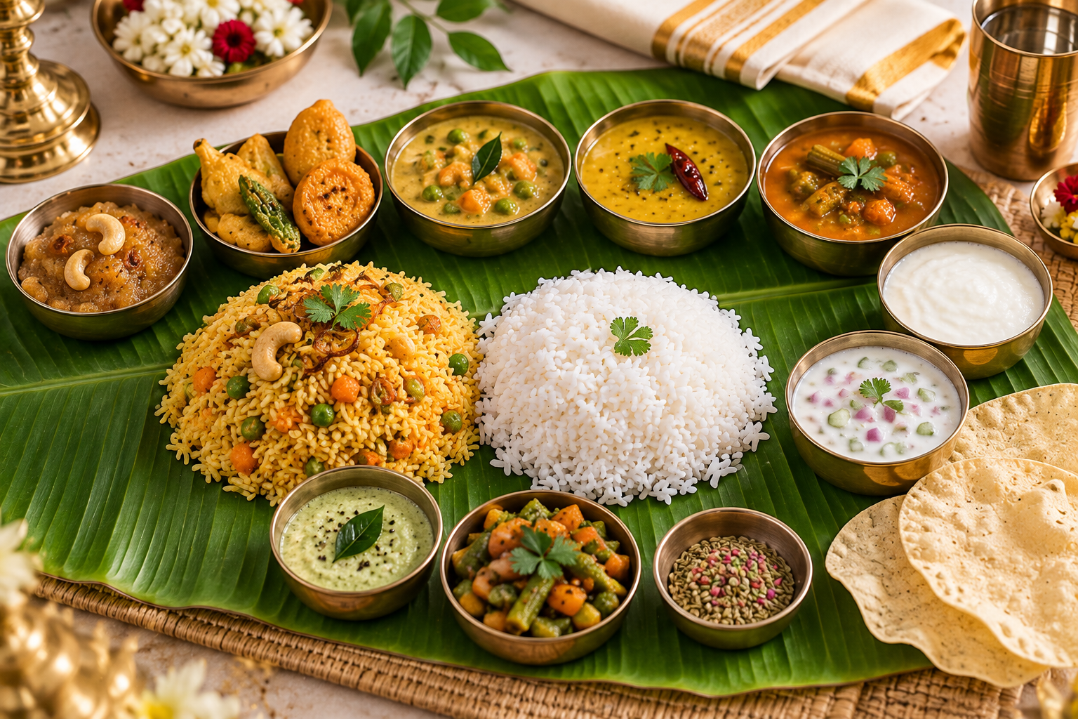 Simple vegetarian catering menu