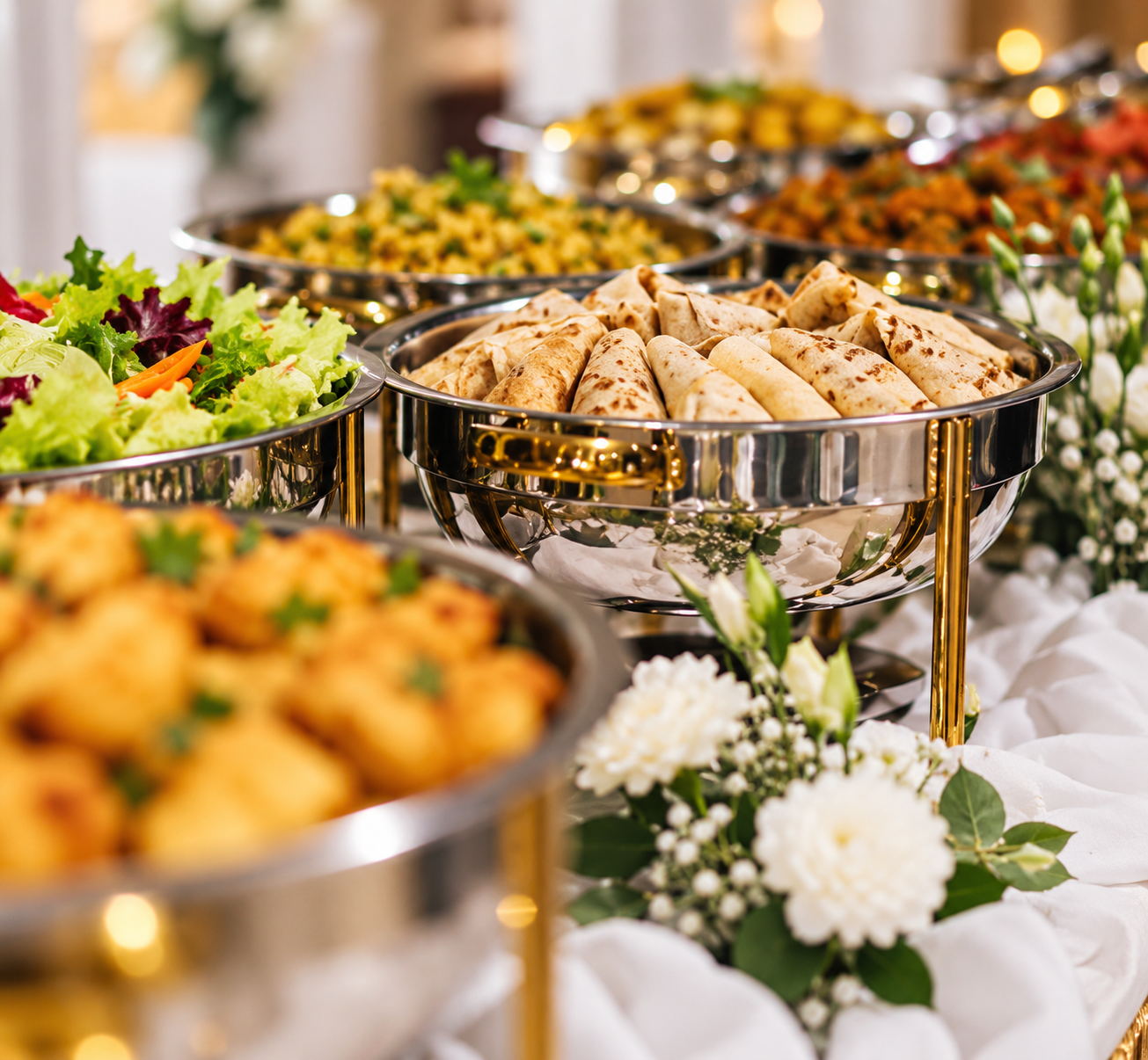 RK Omkar Catering chef preparing food